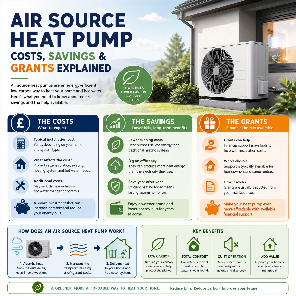Air Source Heat Pump Costs, Savings & Grants Explained